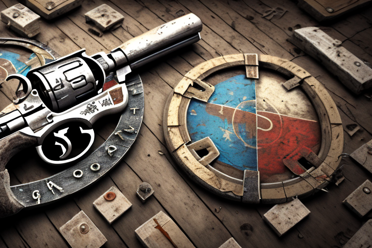 A rustic revolver
