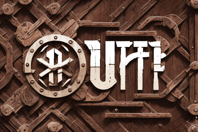 A wooden wall structure with intricate details