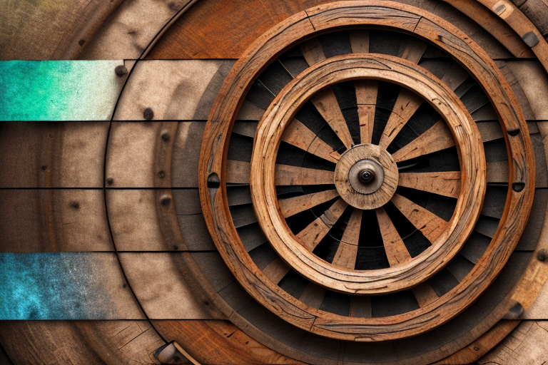 A spinning wheel made of rustic